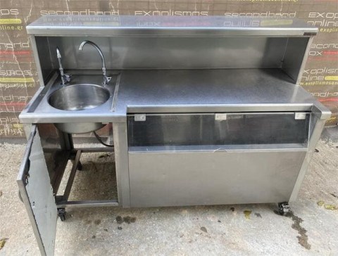 Ερμάριο / Πόστο Ανοξείδωτο Με Πάσο 170,5x70x124,5Cm Μεταχειρισμένο